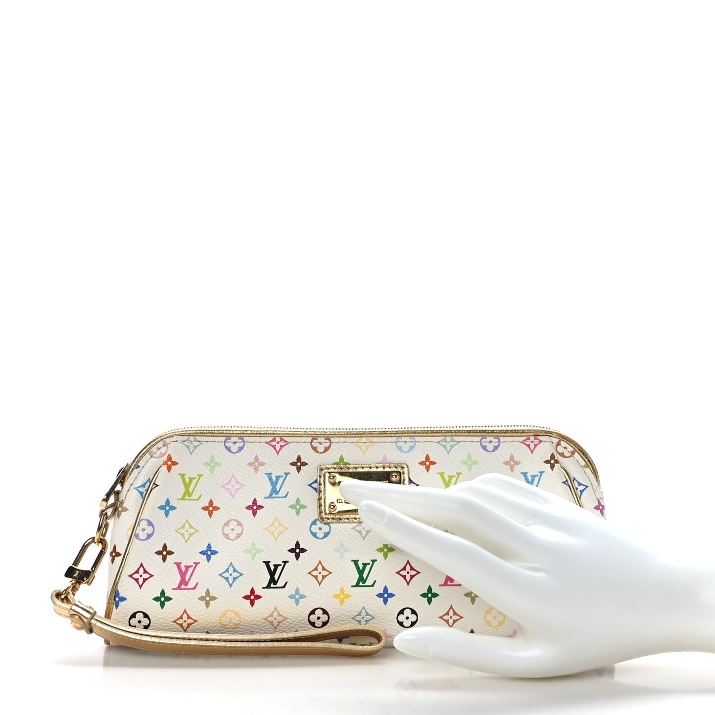 Monogram Multicolor Kate Clutch White