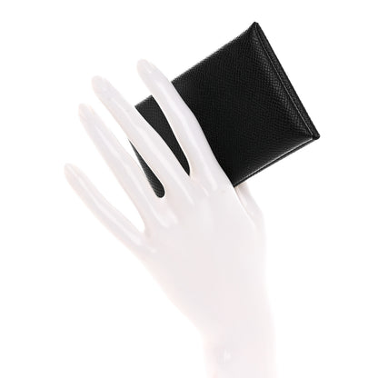 Hermes Epsom Calvi Card Case Black 2 of 8