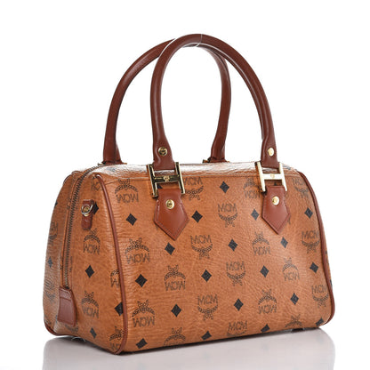 MCM Visetos Boston Bag Cognac 3 of 12