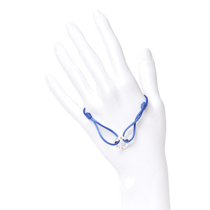Cartier 18K White Gold Diamond LOVE Adjustable Cord Bracelet Royal Blue 2 of 4