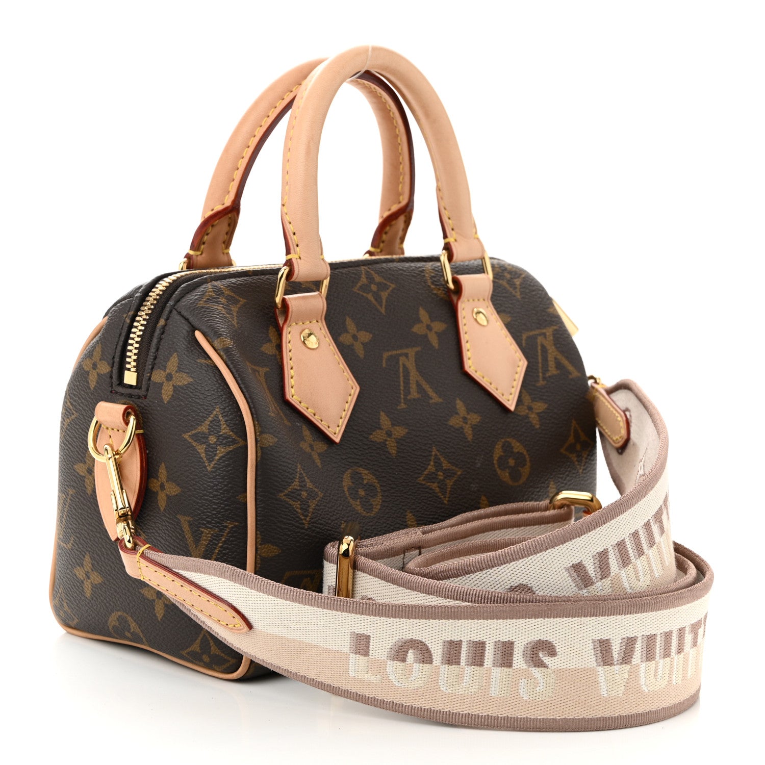 Louis Vuitton Monogram Speedy Bandouliere 20 Beige 3 of 10