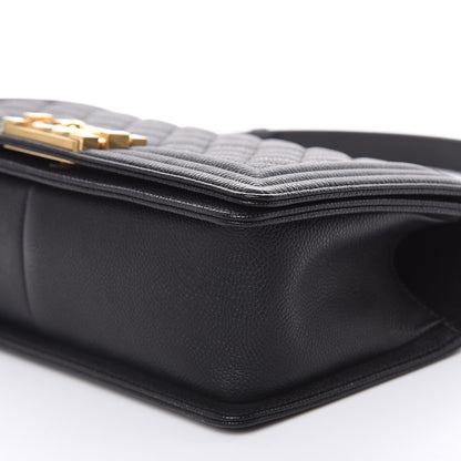 Chanel Caviar Quilted Medium Boy Flap Black 9 of 10