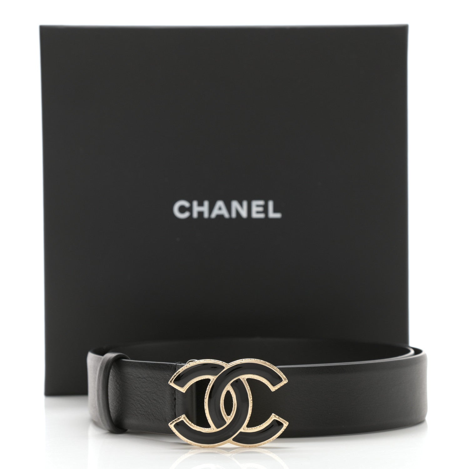 Chanel Calfskin Enamel CC Belt 80 32 Black 8 of 8