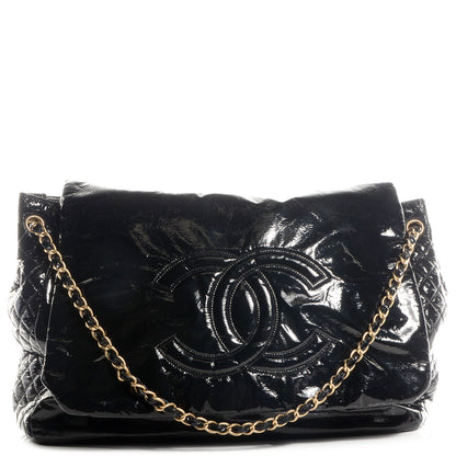 Chanel Vinyl Rock and Chain XL Flap Black 1 of 7