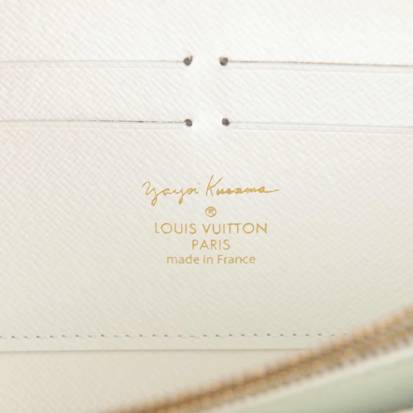 Monogram Kusama Pumpkin Dots Zippy Wallet White