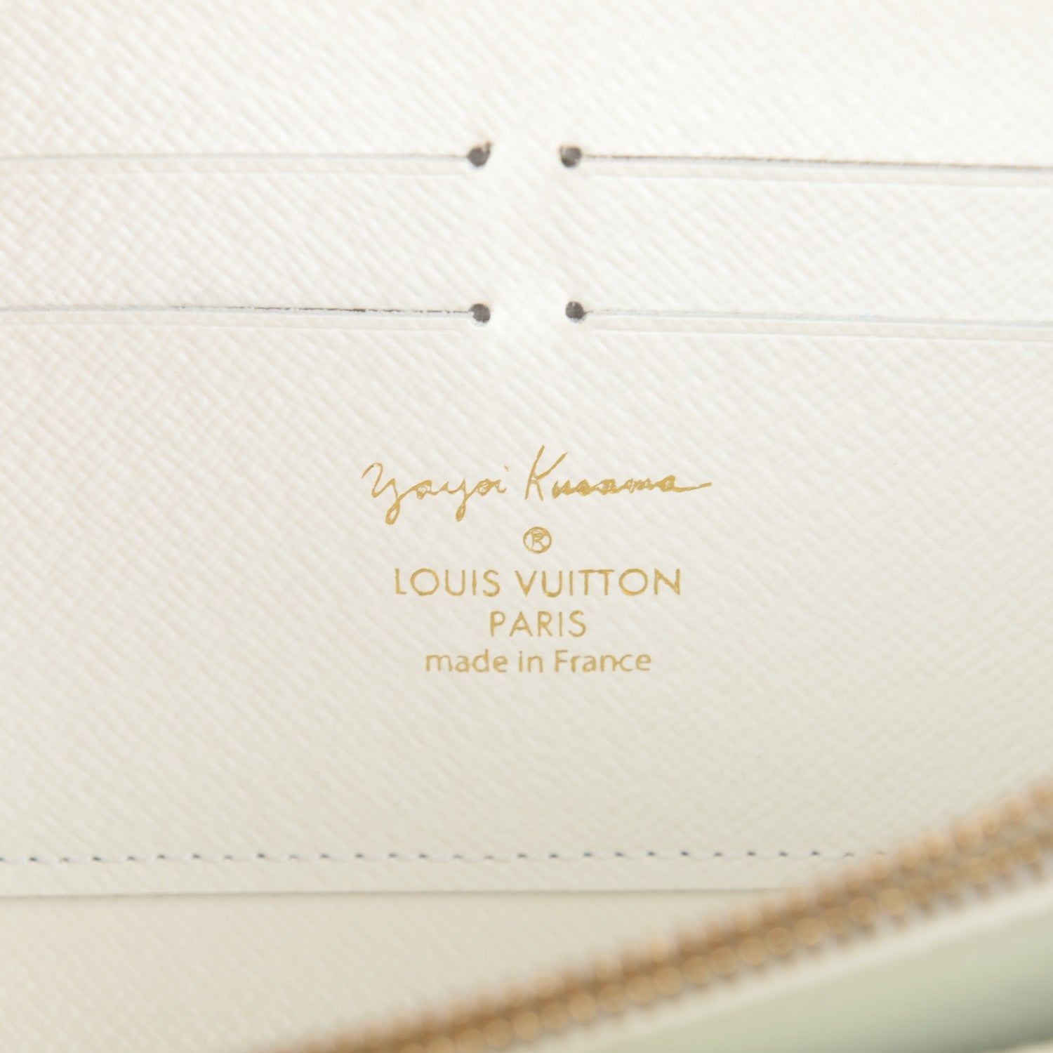 Louis Vuitton Monogram Kusama Pumpkin Dots Zippy Wallet White 6 of 7