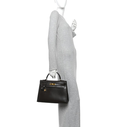 Hermes Box Kelly Sellier 32 Chocolate 2 of 15