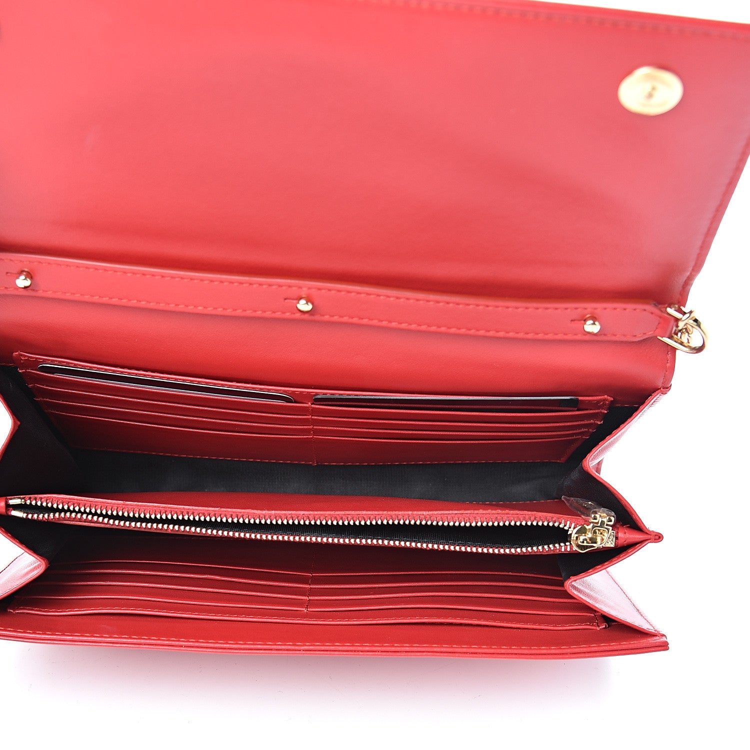 Dolce & Gabbana Vitello Embellished L'amore Wallet On Chain Rosso 5 of 11