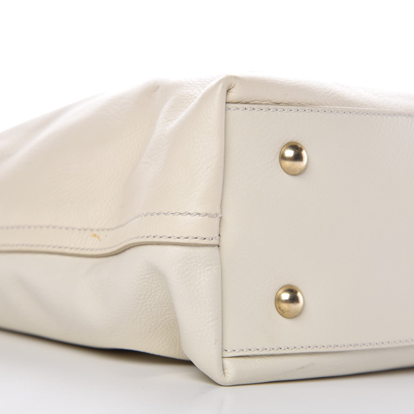 Calfskin Shopping Tote White
