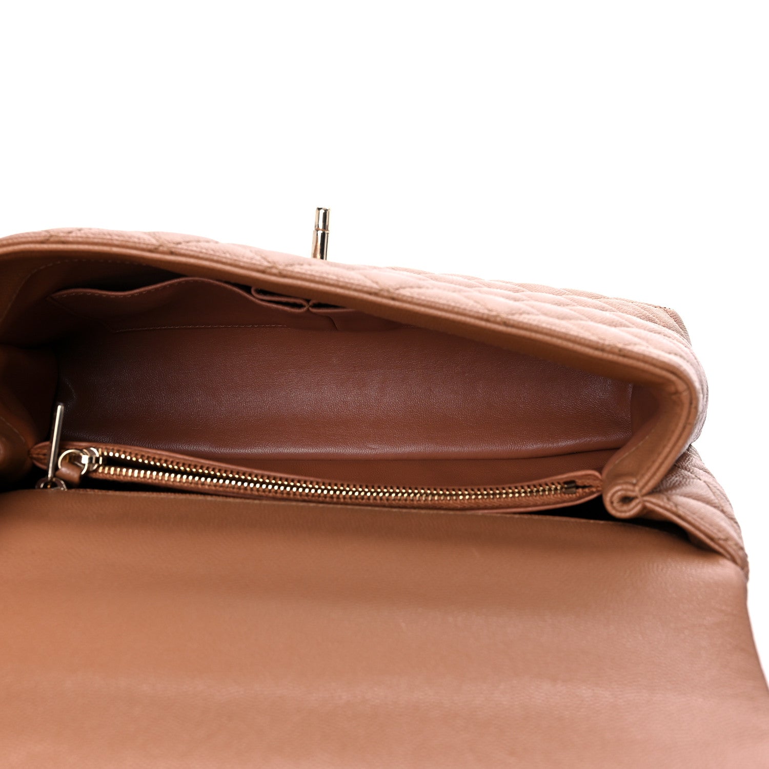 Chanel Caviar Quilted Small Coco Handle Flap Brown 5 of 13