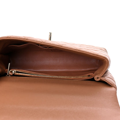 Chanel Caviar Quilted Small Coco Handle Flap Brown 5 of 13