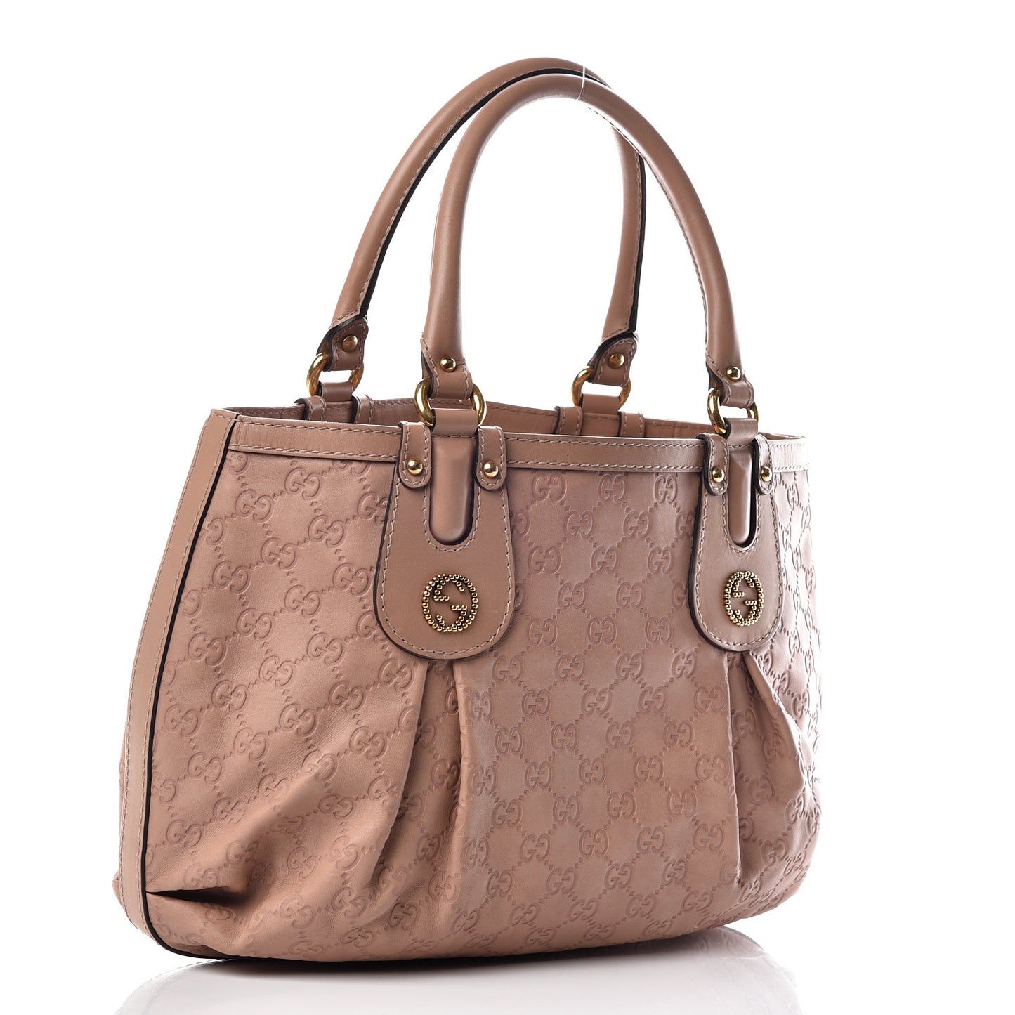Guccissima Medium Scarlett Stud Tote Dusty Rose