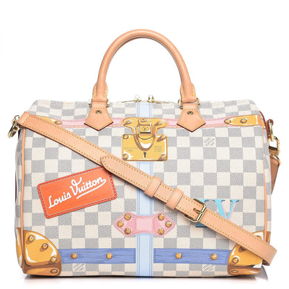 Louis Vuitton Damier Azur Summer Trunks Speedy Bandouliere 30 1 of 9