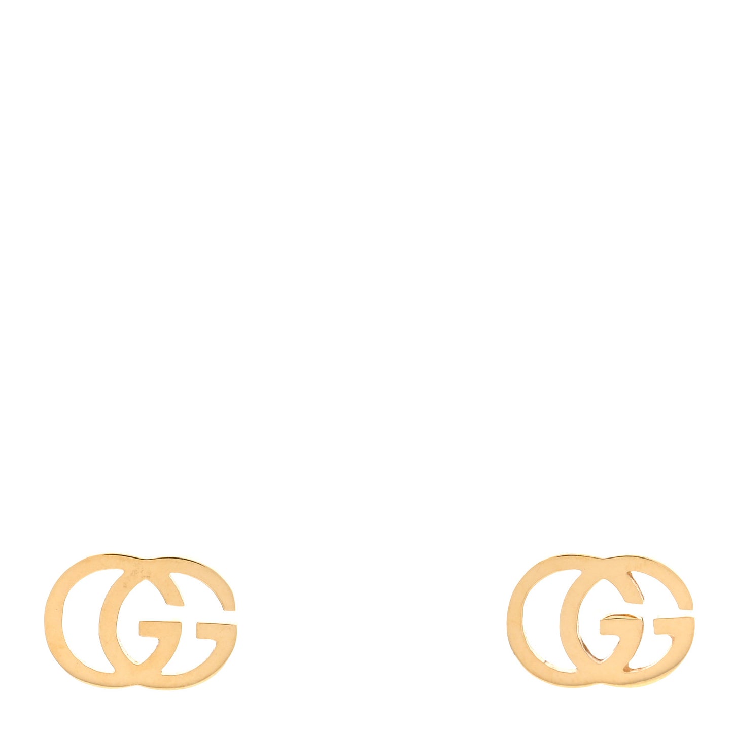 18K Yellow Gold Running G Stud Earrings
