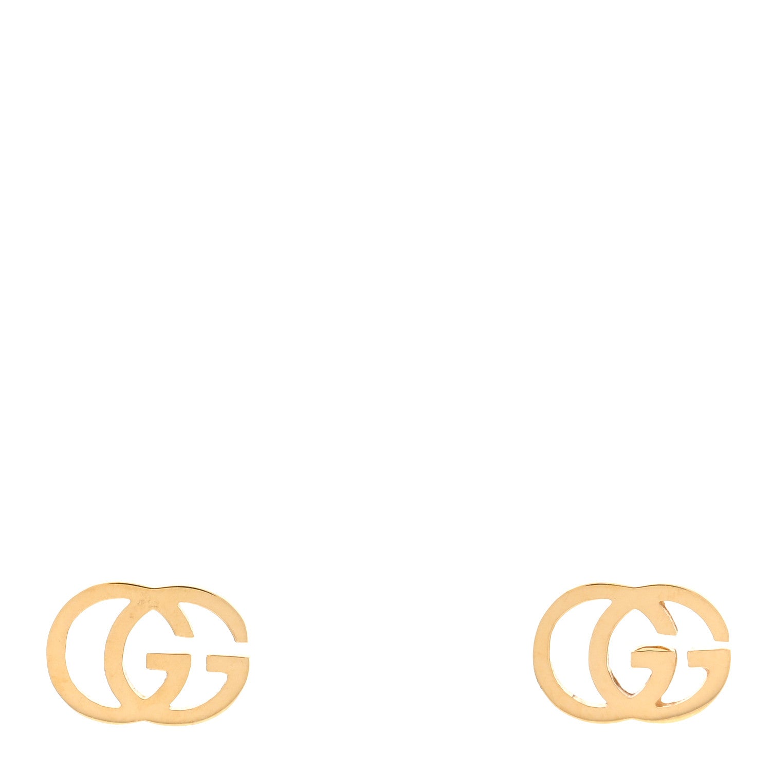 Gucci 18K Yellow Gold Running G Stud Earrings 1 of 5