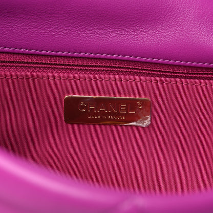 Chanel Lambskin Quilted Large Chanel 19 Flap Purple 5 of 8