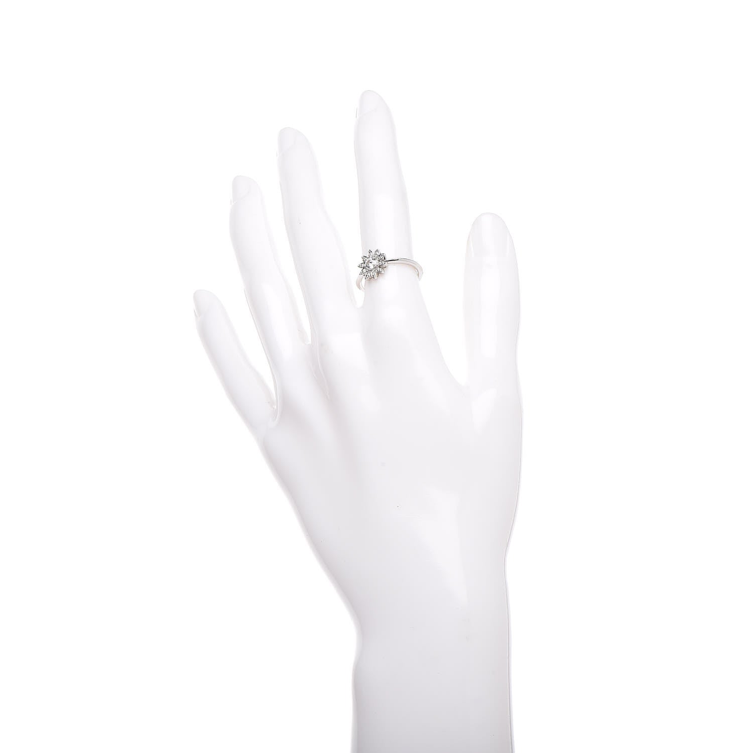 Tiffany Platinum Diamond Enchant Garden Flower Ring 50 5.5 2 of 4