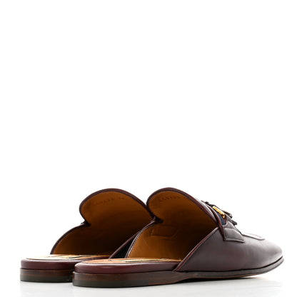 Gucci Calfskin Web Interlocking G Womens Tassel Slippers 36 Ruby Bordeaux 5 of 10