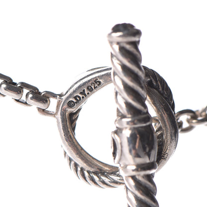 David Yurman Sterling Silver Pearl Infinity Station Chain Necklace 7 of 8