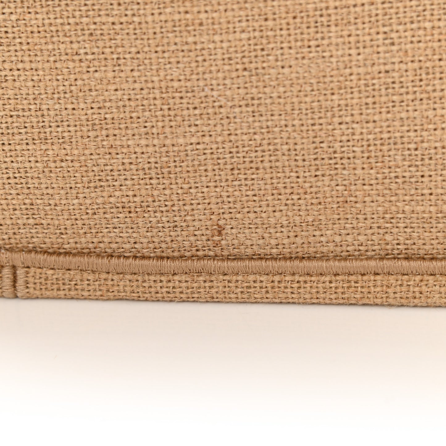 Canvas Jute Embroidered Medium Book Tote Black Beige