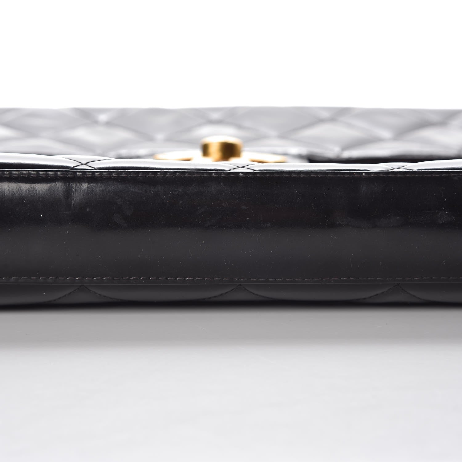 Chanel Patent Quilted Briefcase Laptop Bag Black 14 of 16