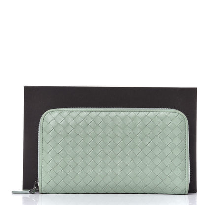 Bottega Veneta Nappa Intrecciato Zip Around Wallet New Sage 10 of 10