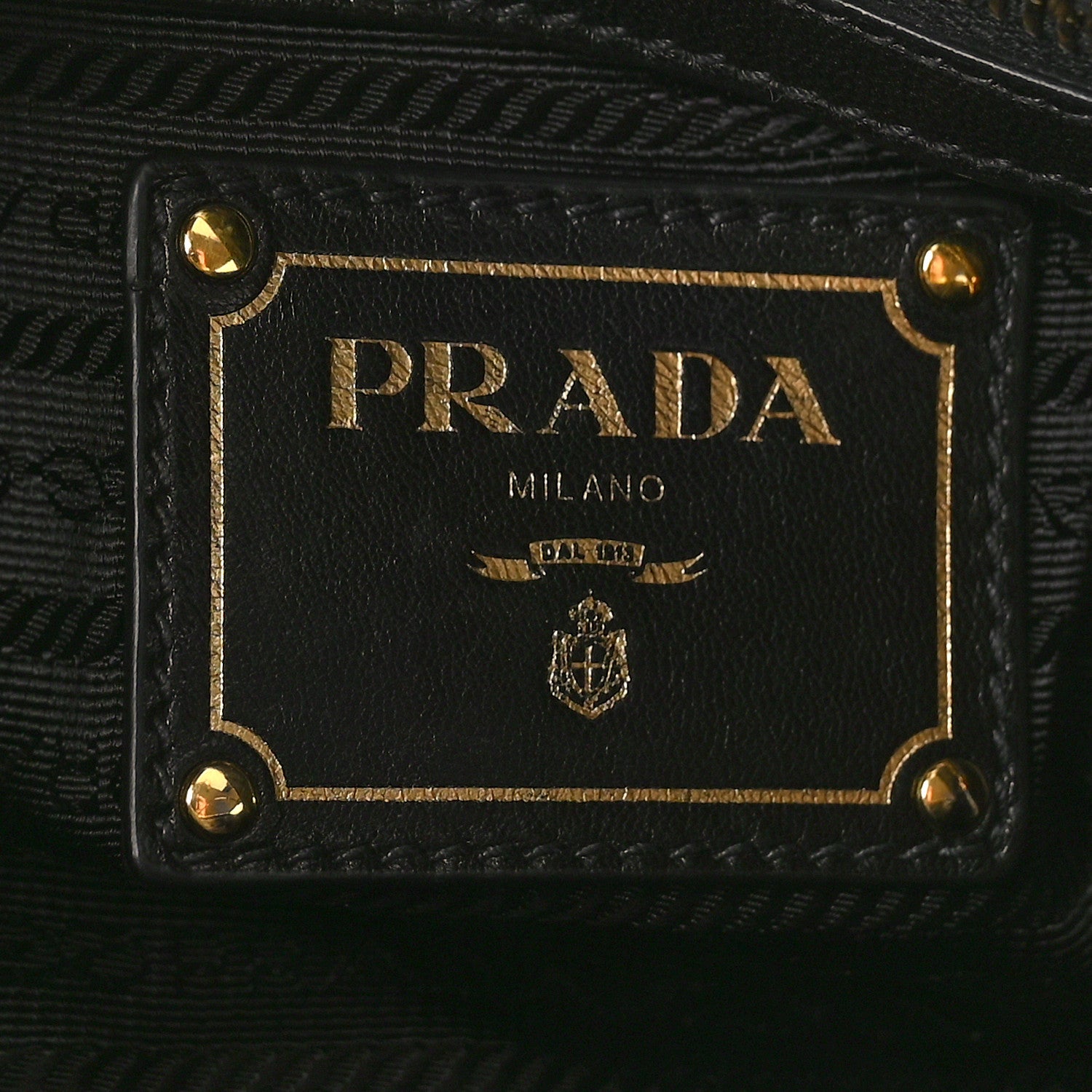 Prada Nappa Gaufre Buckle Satchel Black 6 of 10