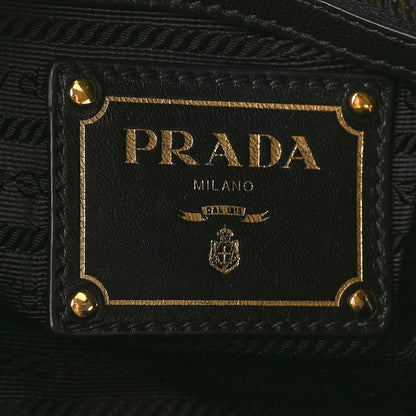 Prada Nappa Gaufre Buckle Satchel Black 6 of 10