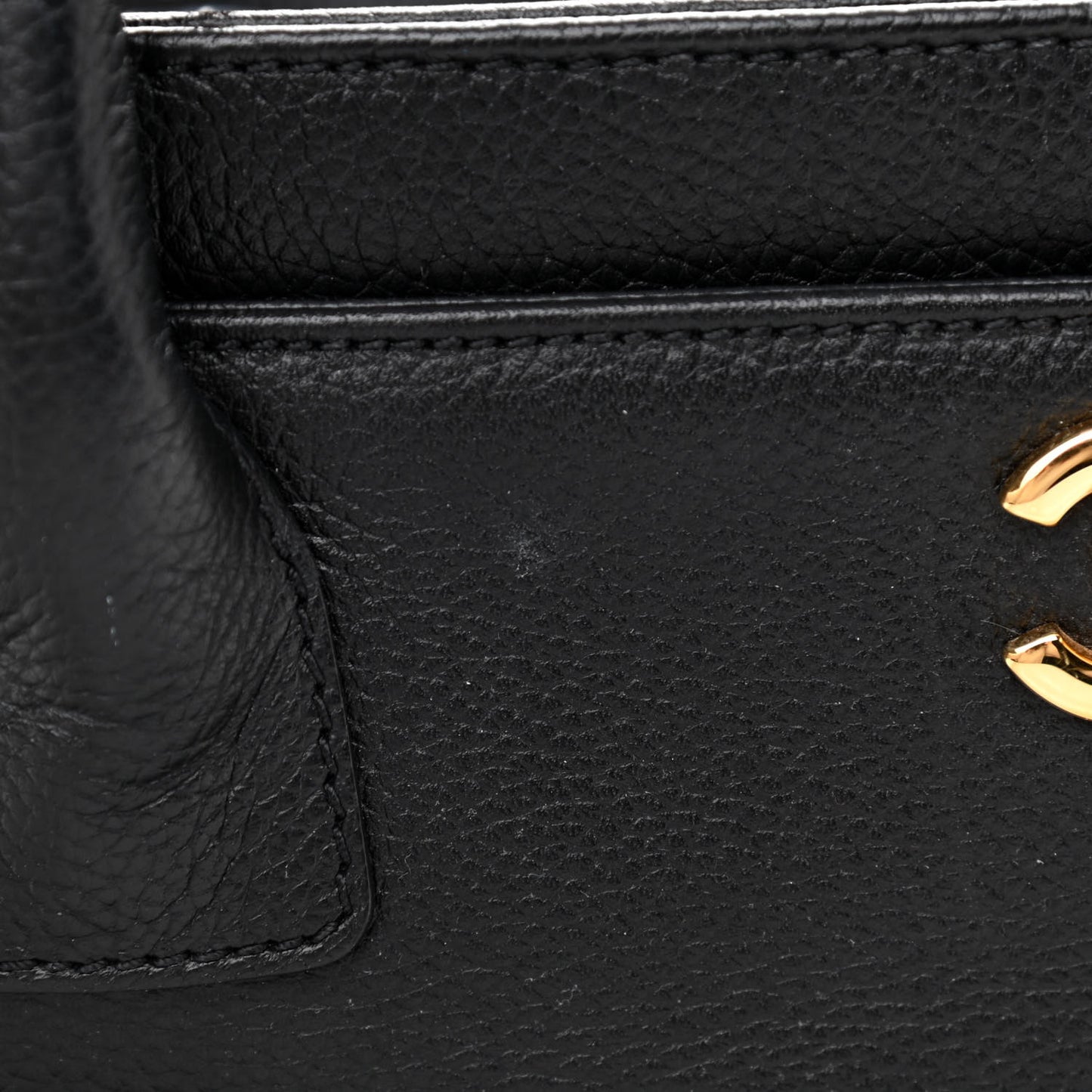 Calfskin Cerf Executive Shopper Tote Black