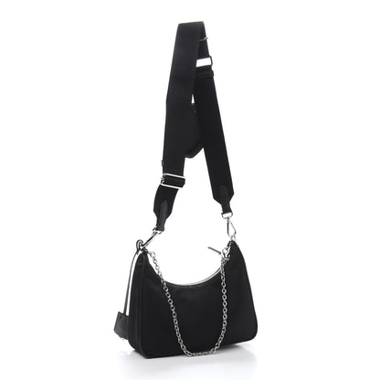 Prada Nylon Re-Edition 2005 Shoulder Bag Black 3 of 12