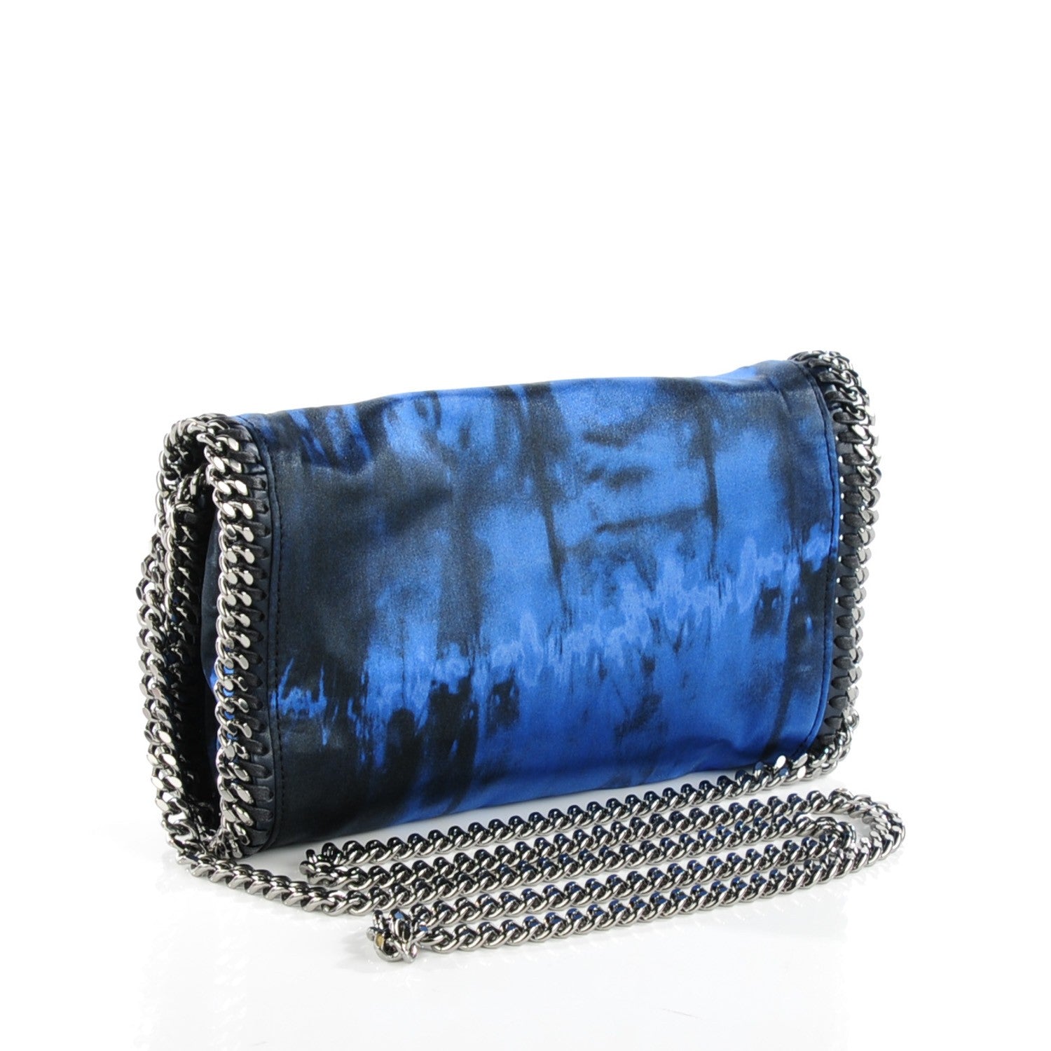Stella McCartney Tie Dyed Satin Falabella Crossbody Bag Cerulean 3 of 10