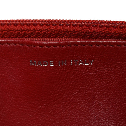 Chanel Lambskin Quilted Wallet On Chain WOC Red 6 of 10