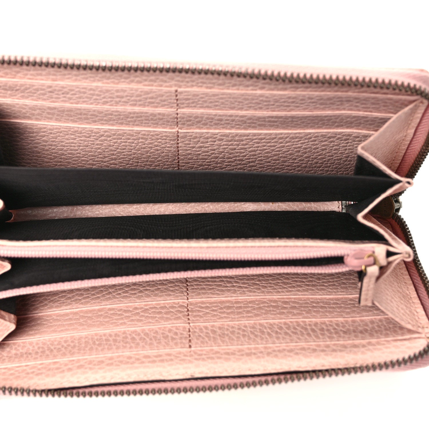 Gucci Calfskin Butterfly Farfalla Zip Around Wallet Perfect Pink 5 of 9