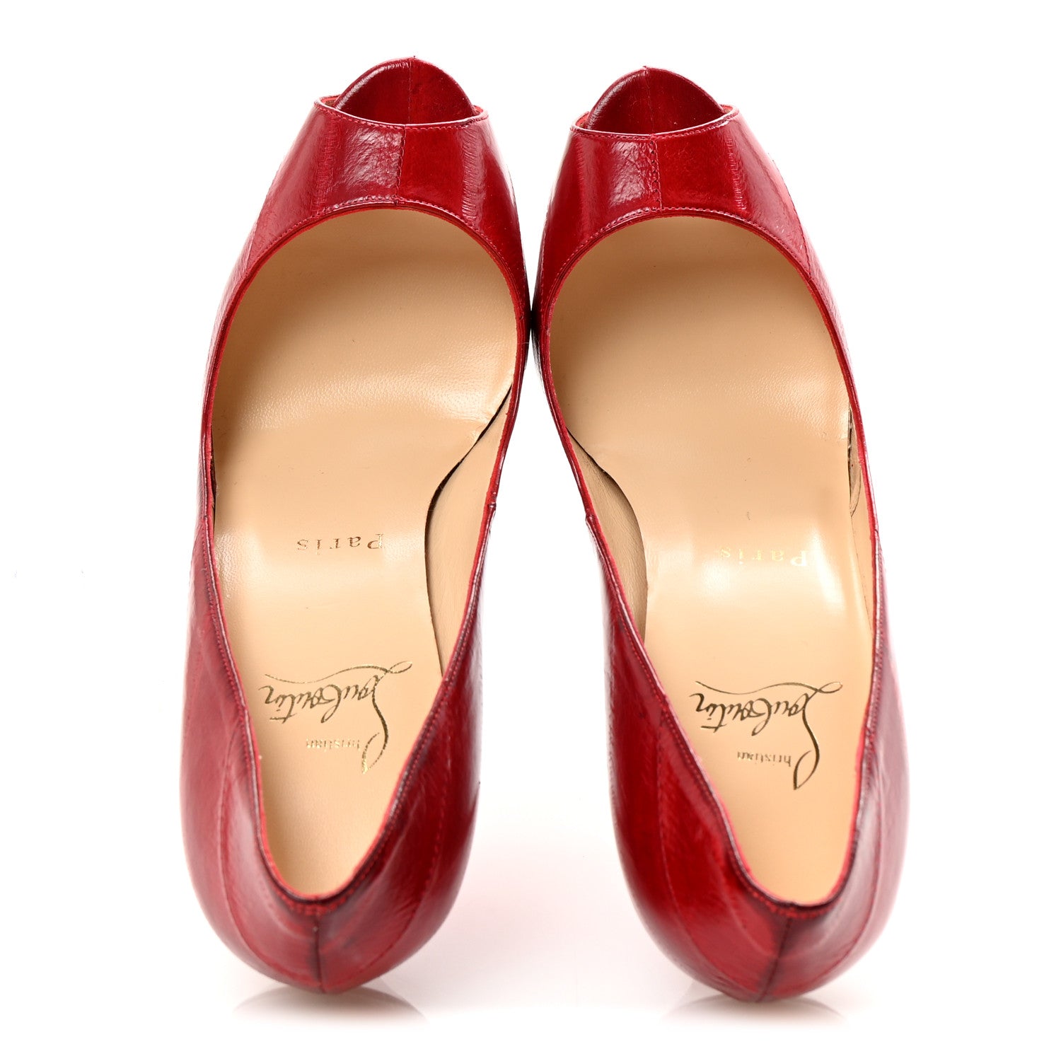 Christian Louboutin Eel New Very Prive 120 Pumps 37.5 Red 2 of 9
