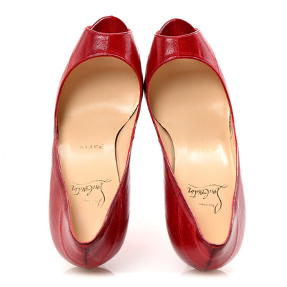 Christian Louboutin Eel New Very Prive 120 Pumps 37.5 Red 2 of 9