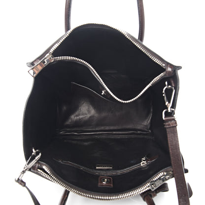 Prada Glace Calfskin Twin Pocket Tote Moro 4 of 13