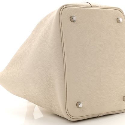 Hermes Taurillon Clemence Picotin Lock 22 MM Craie 9 of 11