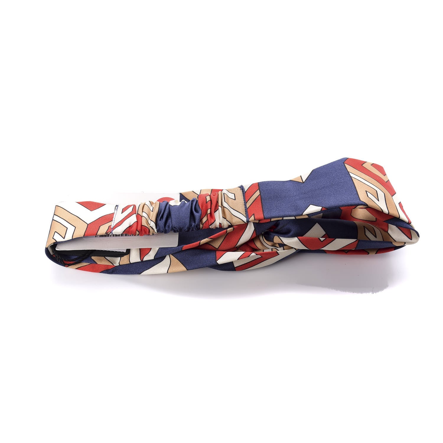 Gucci Silk GG Wallpaper Duchess Headband Royal Blue Red 2 of 4