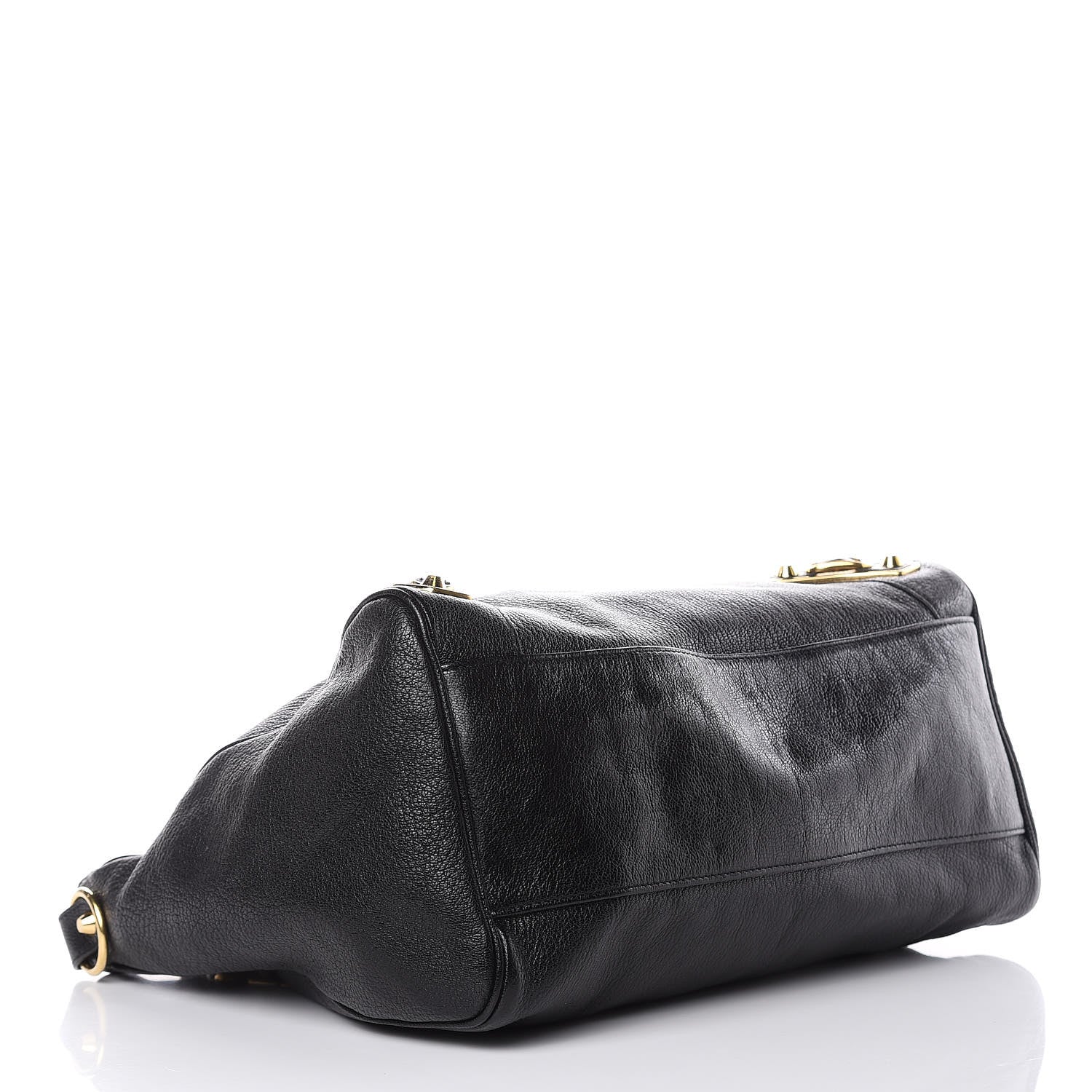 Balenciaga Chevre Gold Metallic Edge Hardware Velo Black 4 of 10