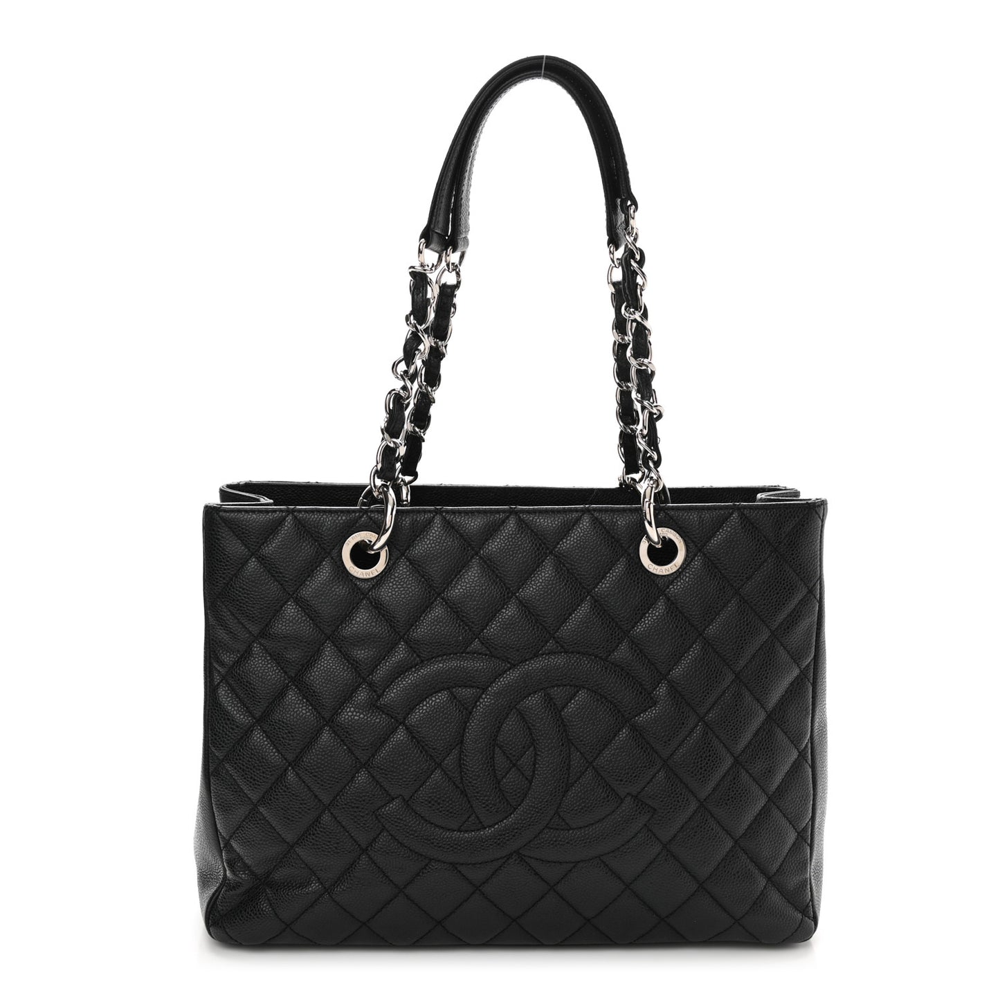 Caviar Quilted Grand Shopping Tote GST Black