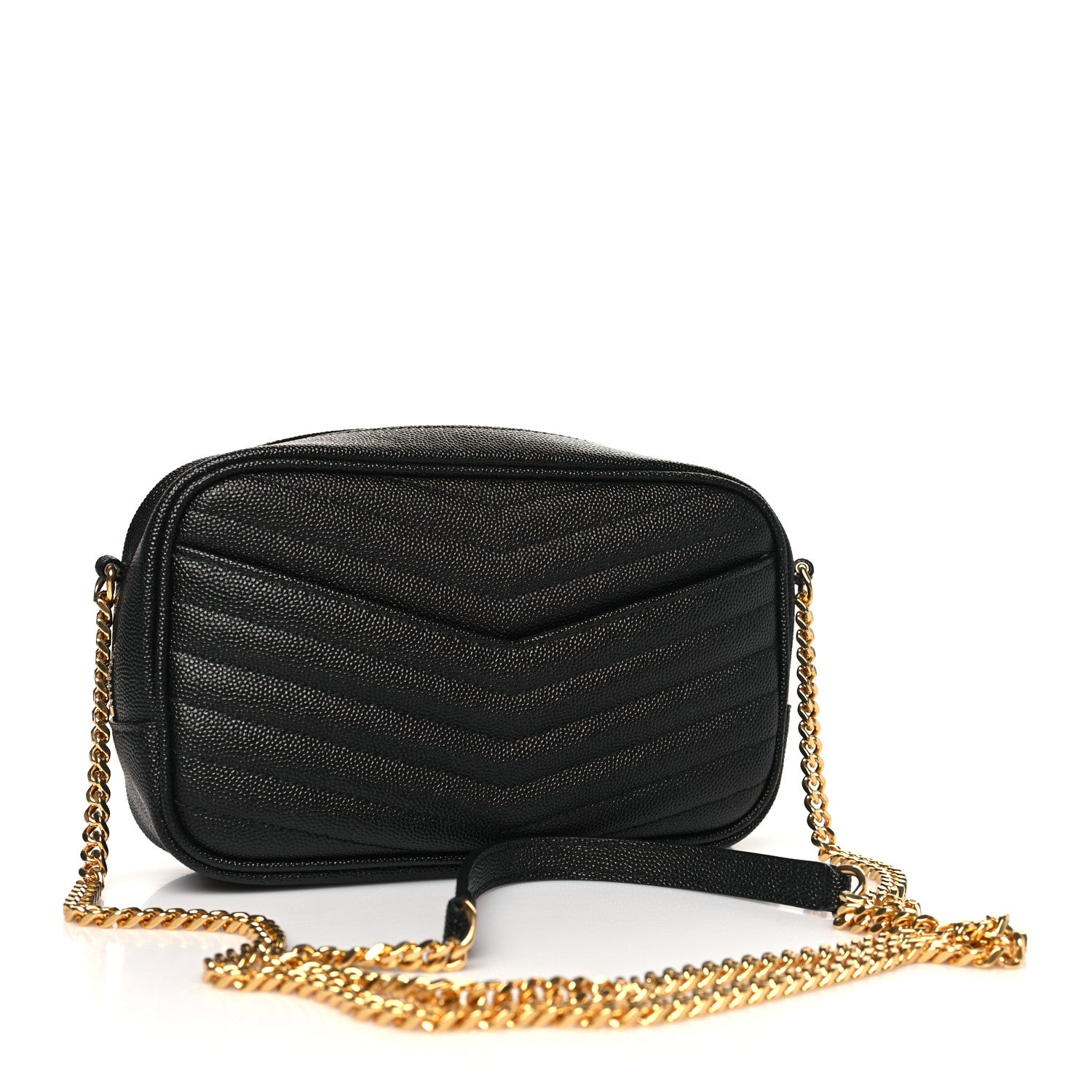 Saint Laurent Grain De Poudre Matelasse Monogram Mini Lou Camera Bag Black 3 of 9