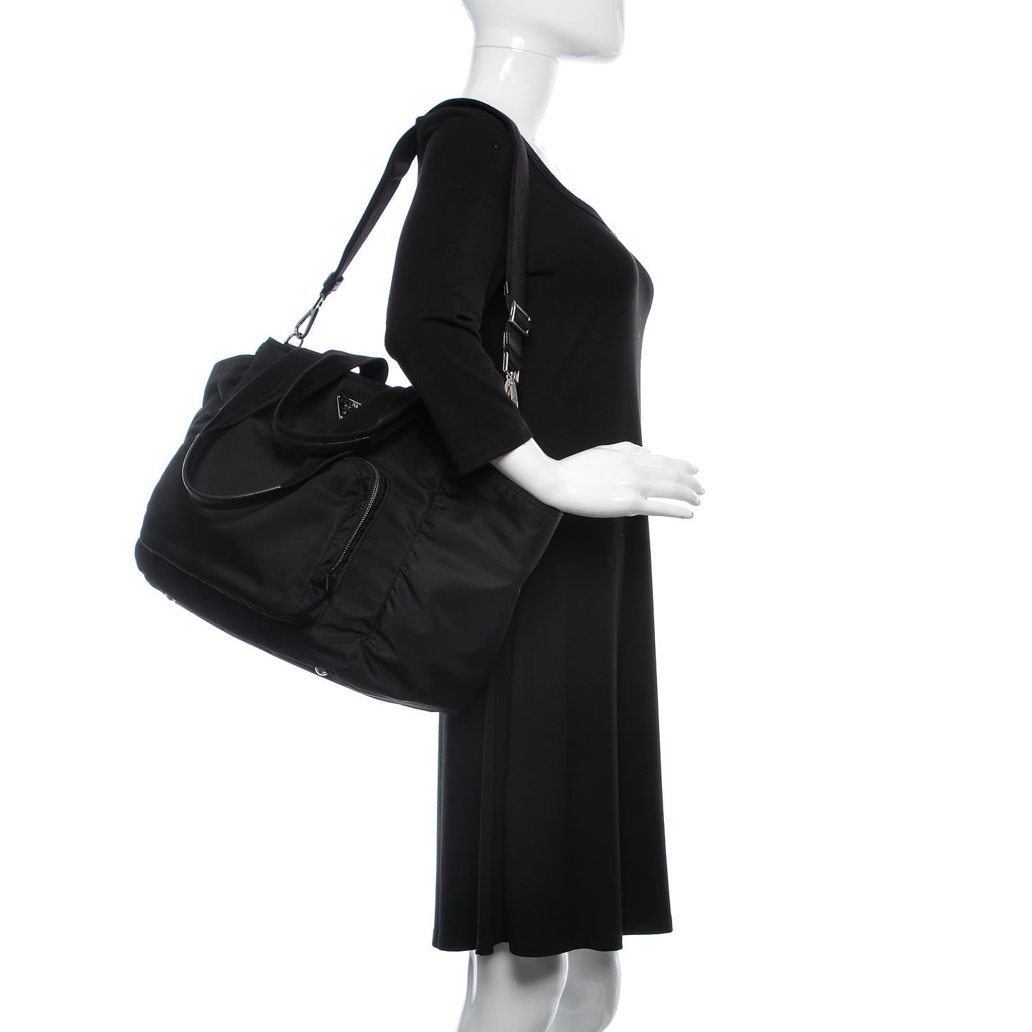 Prada Tessuto Nylon Vela Diaper Bag Black 2 of 11