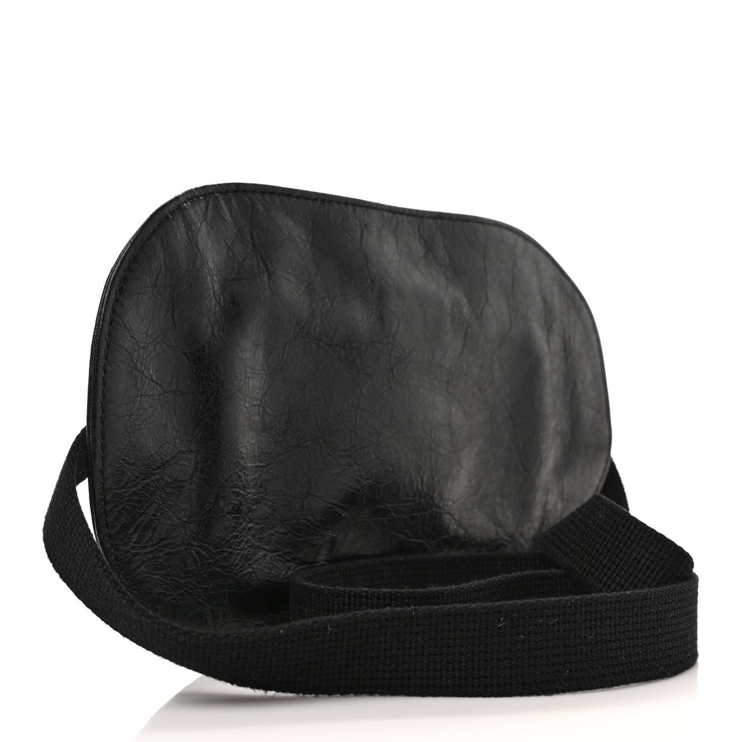 Fluffy Calfskin Morpheus Double Zip Belt Bag Black