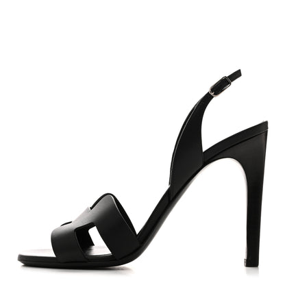 Hermes Calfskin Holy 105 Sandals 38 Black 1 of 11