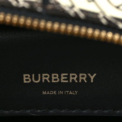 Burberry E-canvas Monogram Stripe Small Cube Bowling Bag Bridle Brown 6 of 10