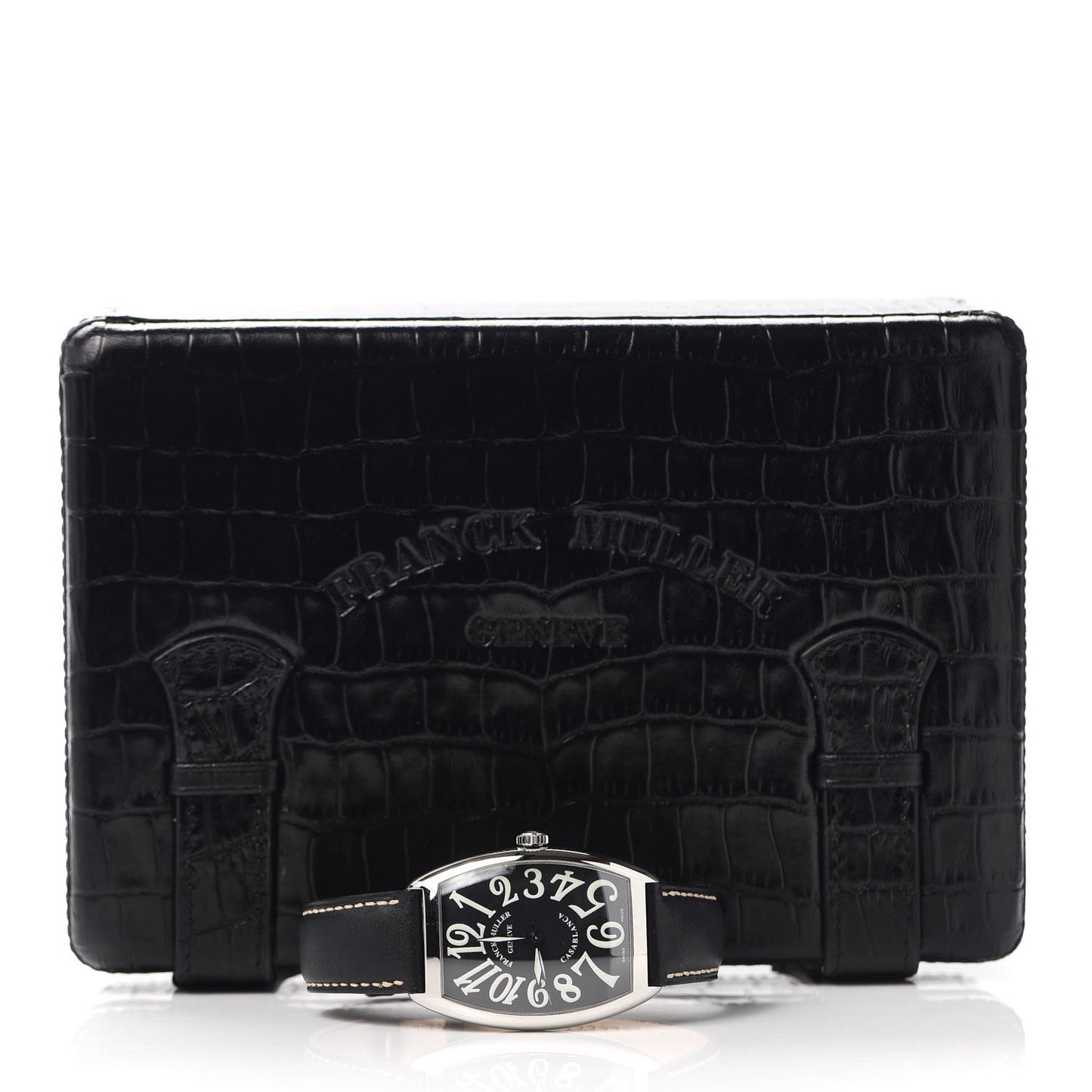 Stainless Steel Calfskin 34mm 6850 SC Casablanca Automatic Watch Black 6850CACB