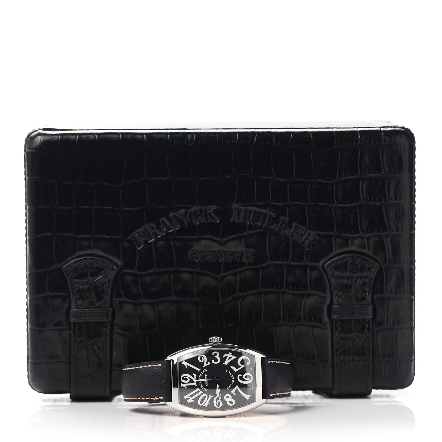 Franck Muller Stainless Steel Calfskin 34mm 6850 SC Casablanca Automatic Watch Black 6850CACB 7 of 7