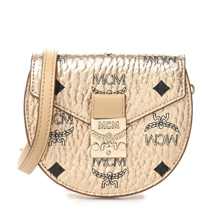 MCM Metallic Visetos Patricia Crossbody Mini Gold 1 of 10