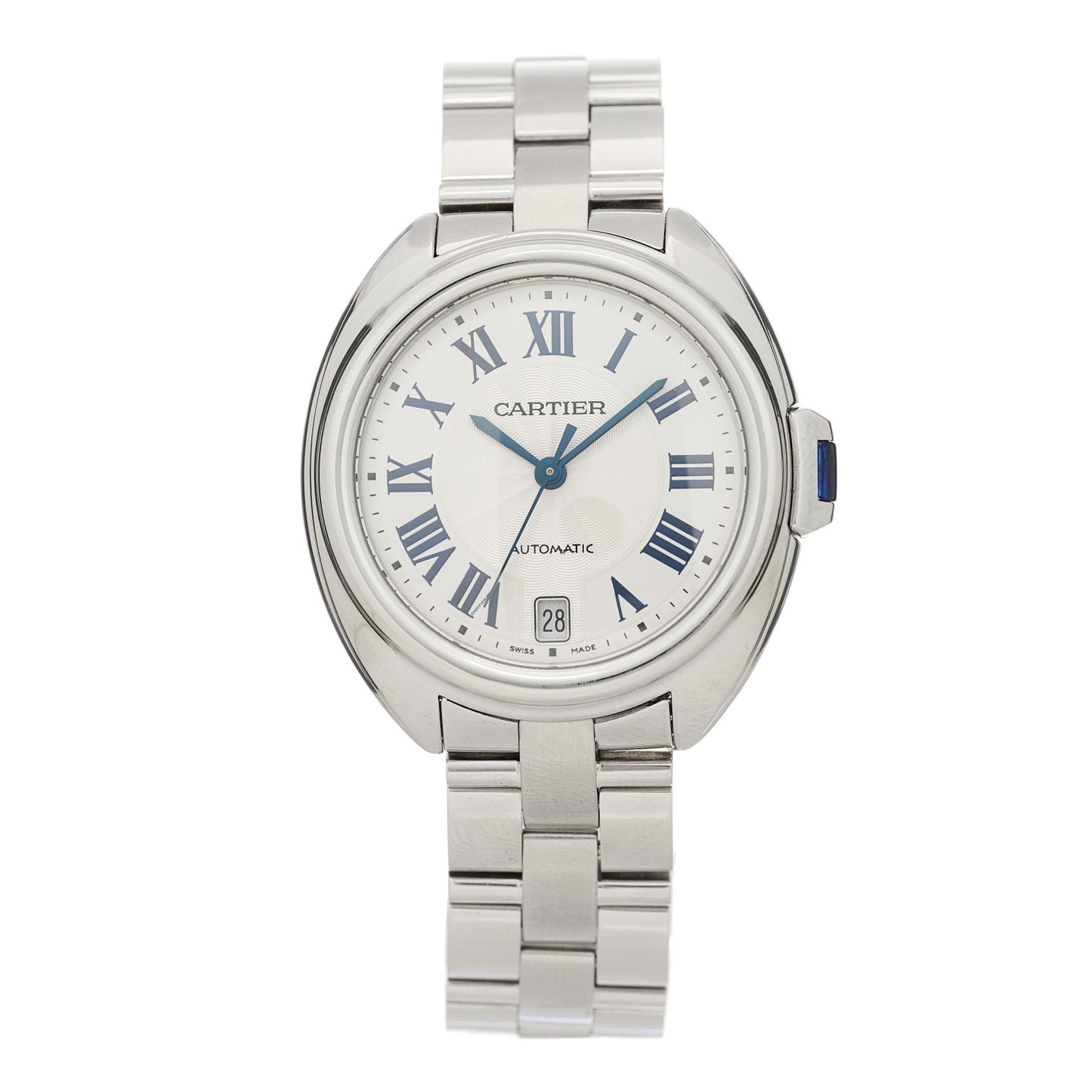 Stainless Steel 35mm Cle De Cartier Automatic Watch