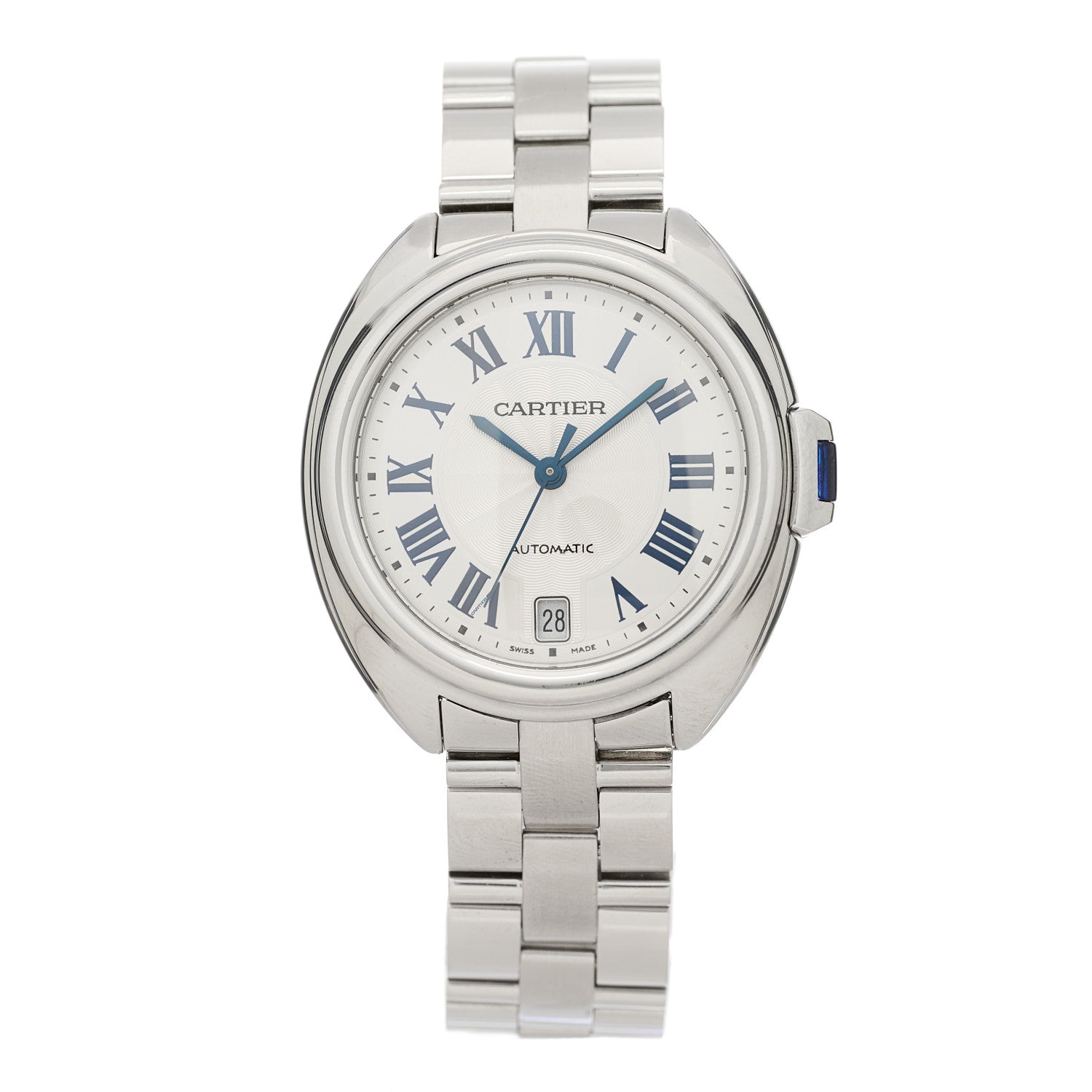 Cartier Stainless Steel 35mm Cle De Cartier Automatic Watch 1 of 4